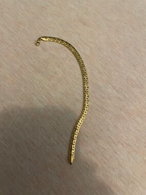 Italian 10k Gold Vintage Woven Snake Chain Bracelet
